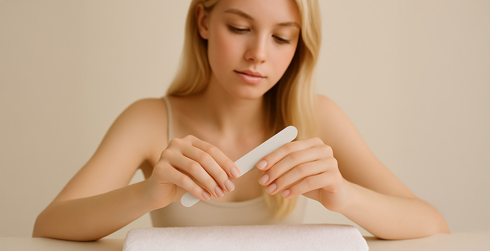 Evde Alite tırnak bakım yağı ile manikür uygulaması